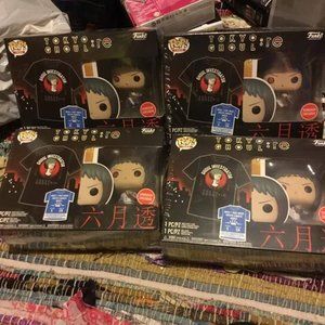 Set of 4 Tokyo Ghoul Pop! Funk & T-Shirt Sets